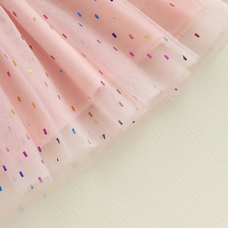 Vestido Infantil de Tule Lacinho