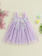 Vestido Infantil de Tule Lacinho