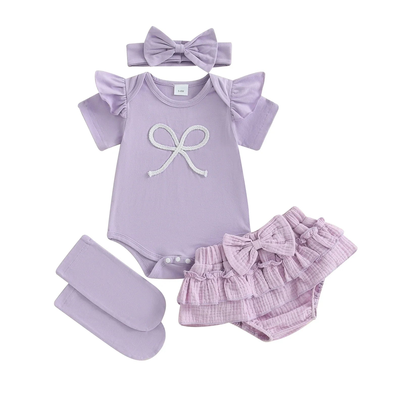 Conjunto Infantil Feminino Verão Lacinhos