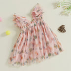 Vestido Infantil Tule Coraçõeszinhos