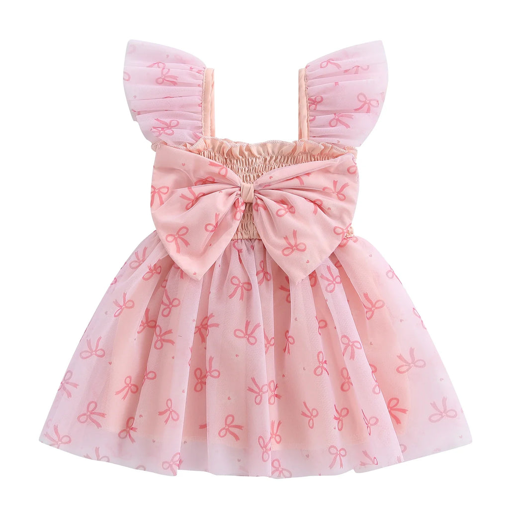 Vestido Infantil de Tule Lacinho