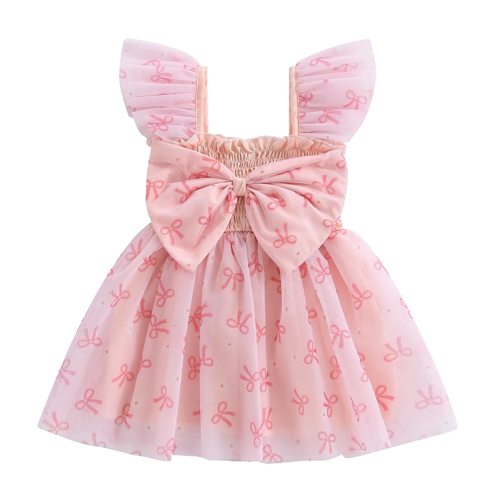 Vestido Infantil de Tule Lacinho