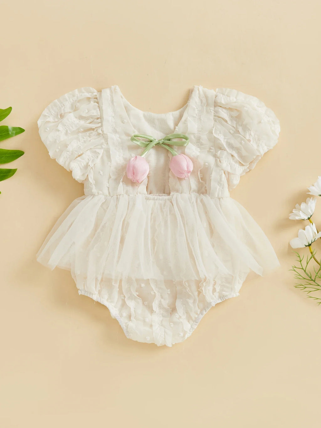 Body infantil Feminino Flor Babadinhos