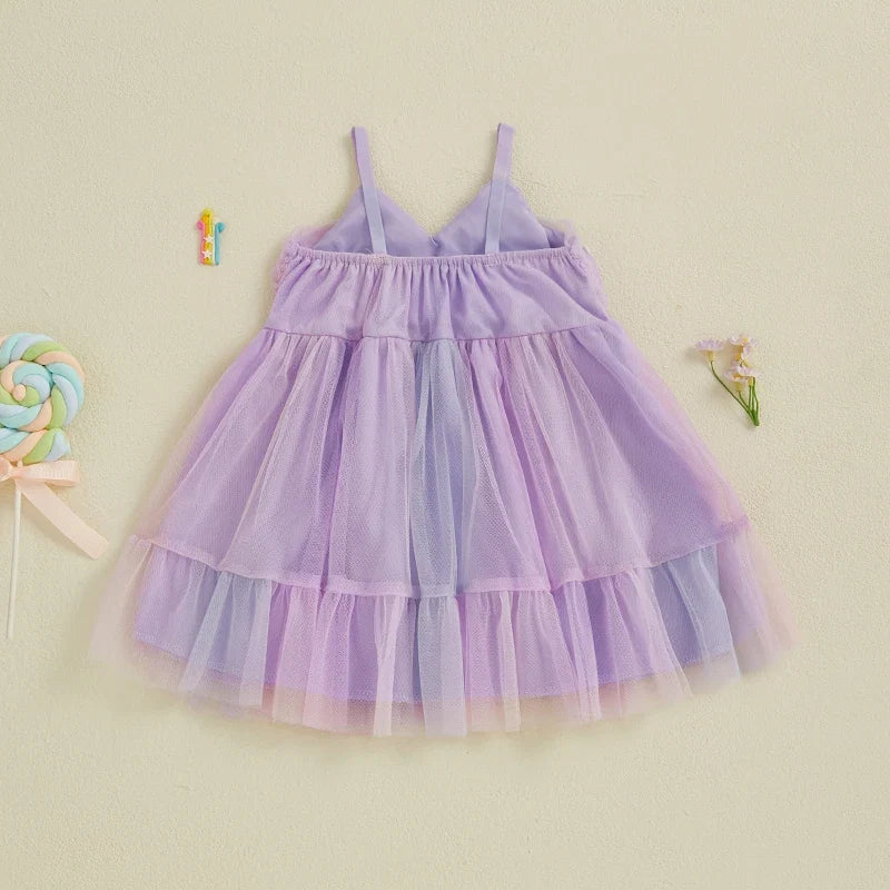 Vestido Infantil Tulezinho Roxo