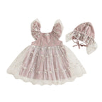 Vestido Infantil Florzinhas e Tule