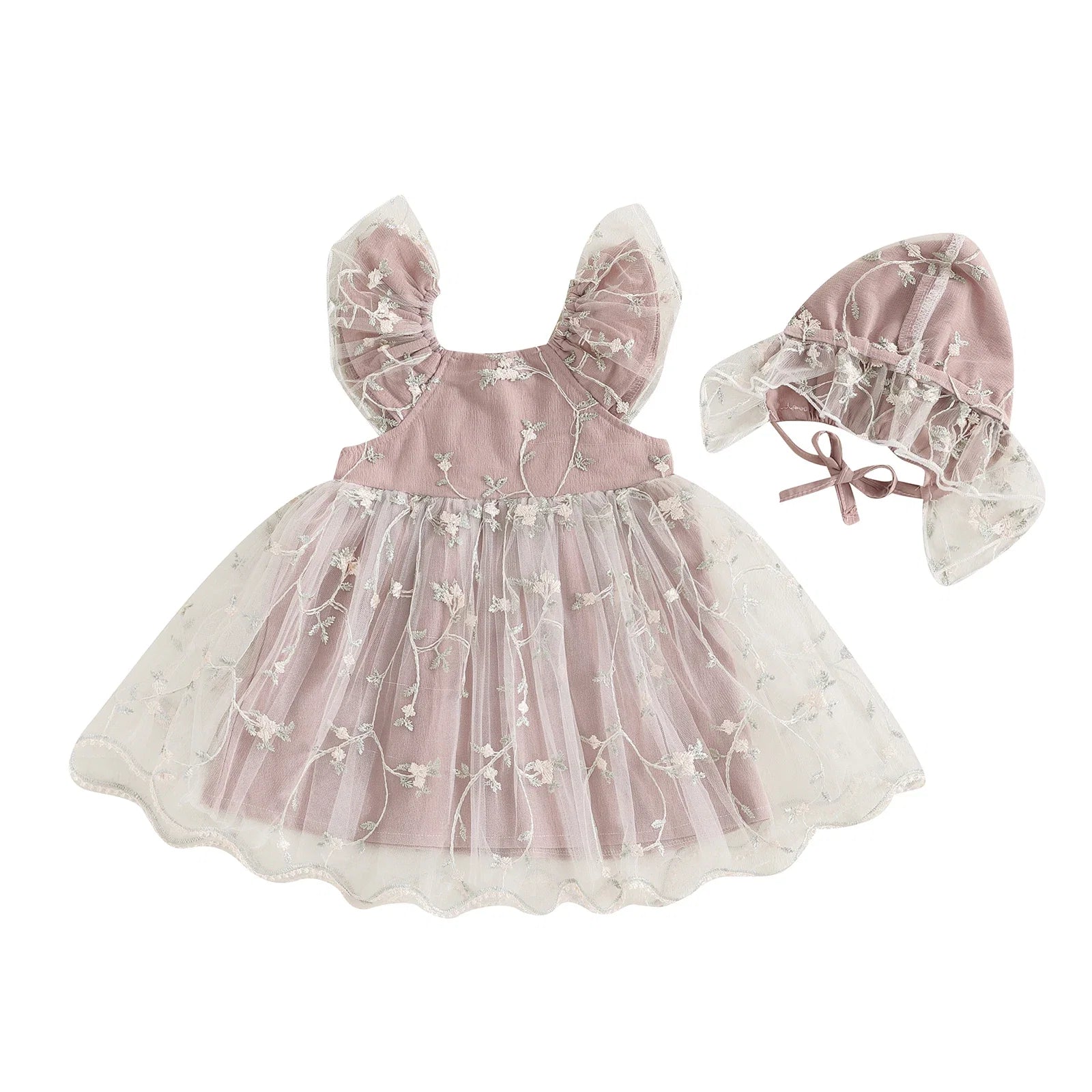Vestido Infantil Florzinhas e Tule