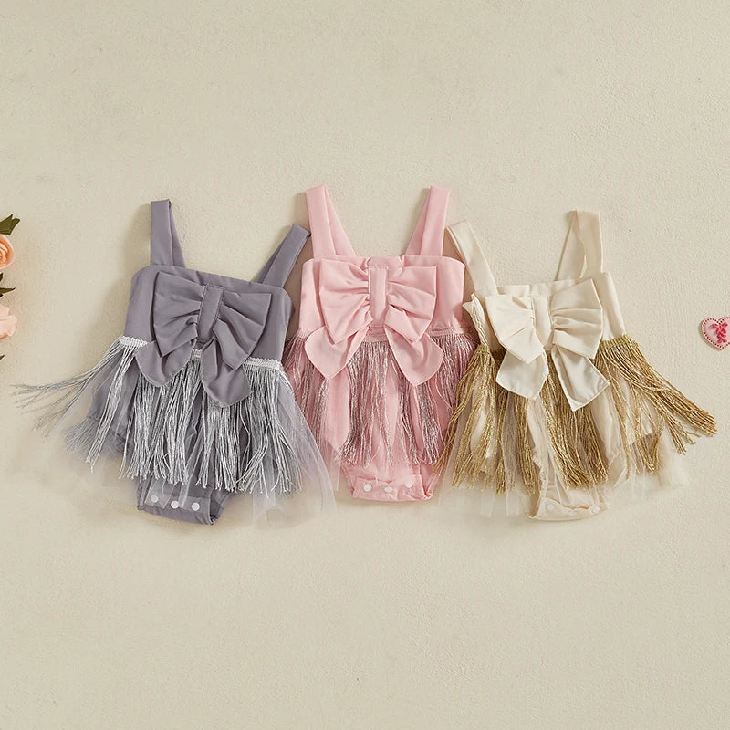 Body Infantil Feminino Laço Franjinha