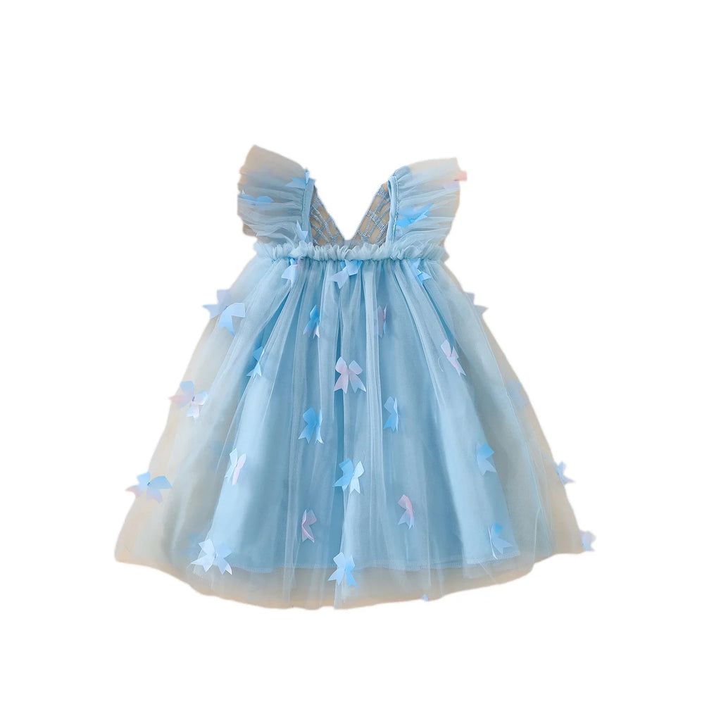 Vestido de Tule Infantil Asa Lacinhos