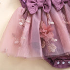 Body Infantil Feminino Lacinhos Tule Floral
