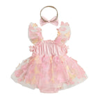 Body Infantil Feminino Rosa Floral
