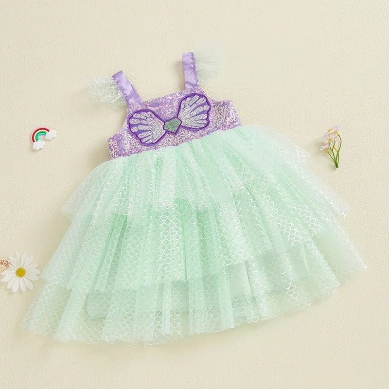 Vestido Infantil Sereia
