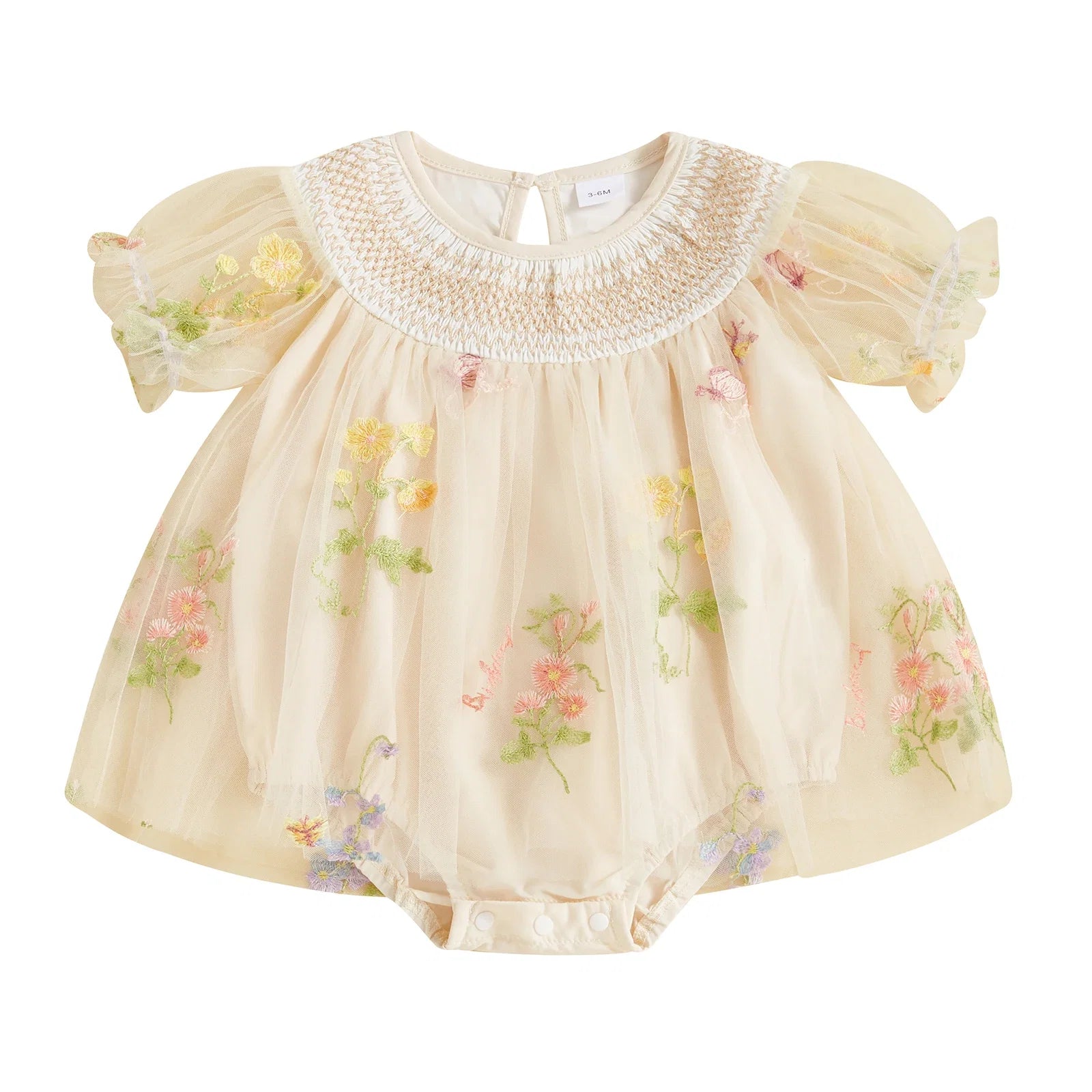 Body Infantil Feminino Tule Floral