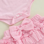 Conjunto Infantil Feminino Verão Lacinhos