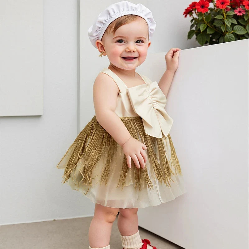 Body Infantil Feminino Laço Franjinha