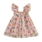 Vestido Infantil Tule Coraçõeszinhos