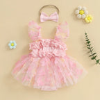 Body Infantil Feminino Rosa Floral