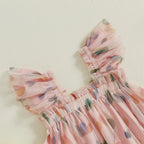 Vestido Infantil Tule Coraçõeszinhos