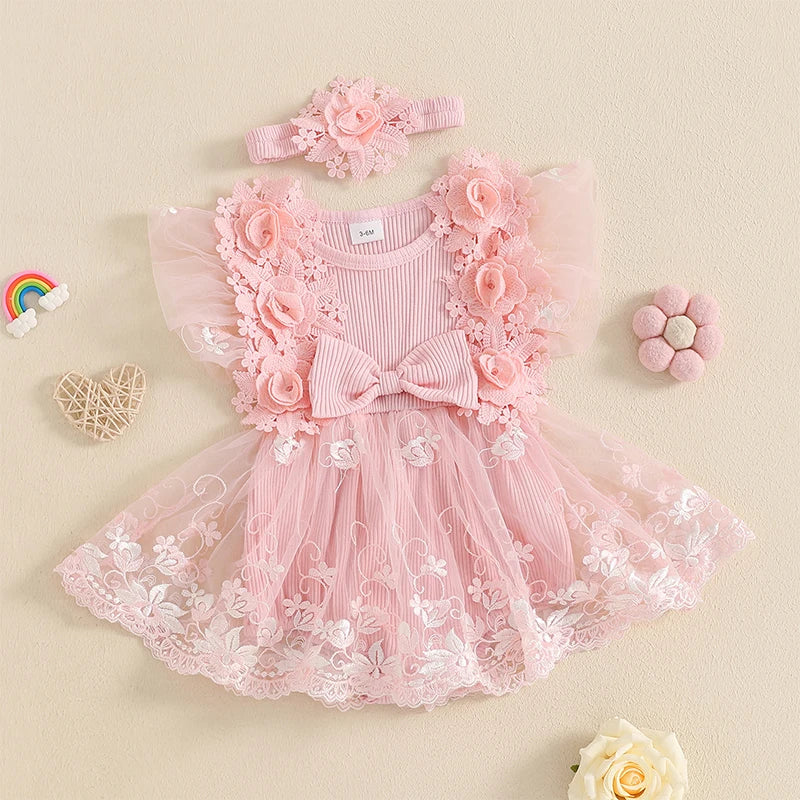 Body Infantil Feminino Bordado Flores