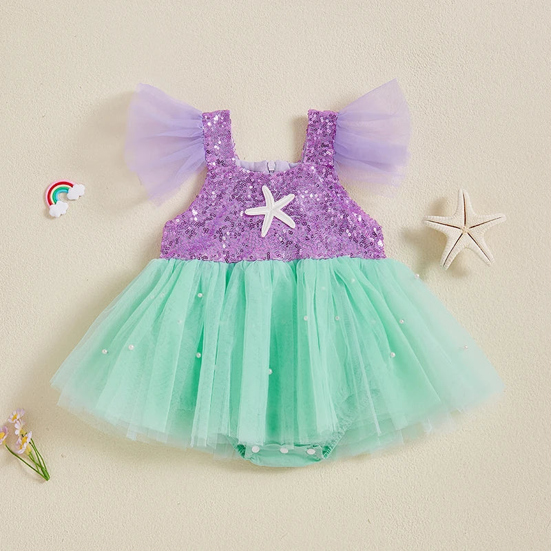 Body Infantil Vestidinho Sereia