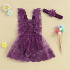 Vestido Infantil Rendado Floral