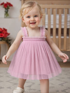 Vestido Infantil de Tule Lacinho