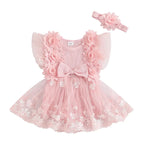 Body Infantil Feminino Bordado Flores