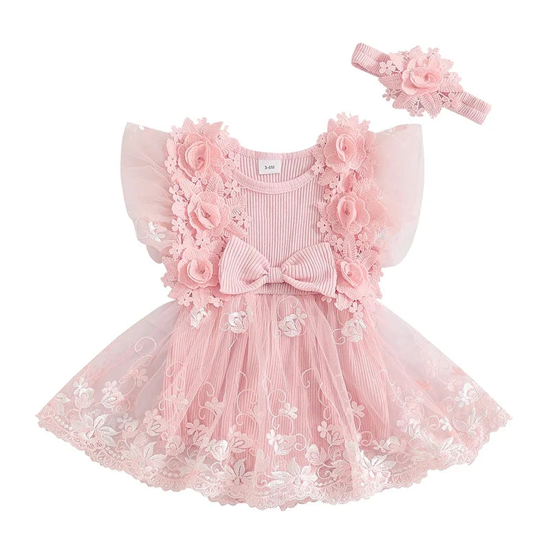 Body Infantil Feminino Bordado Flores