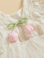 Body infantil Feminino Flor Babadinhos