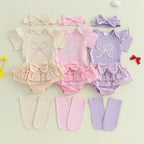 Conjunto Infantil Feminino Verão Lacinhos