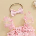 Body Infantil Feminino Rosa Floral