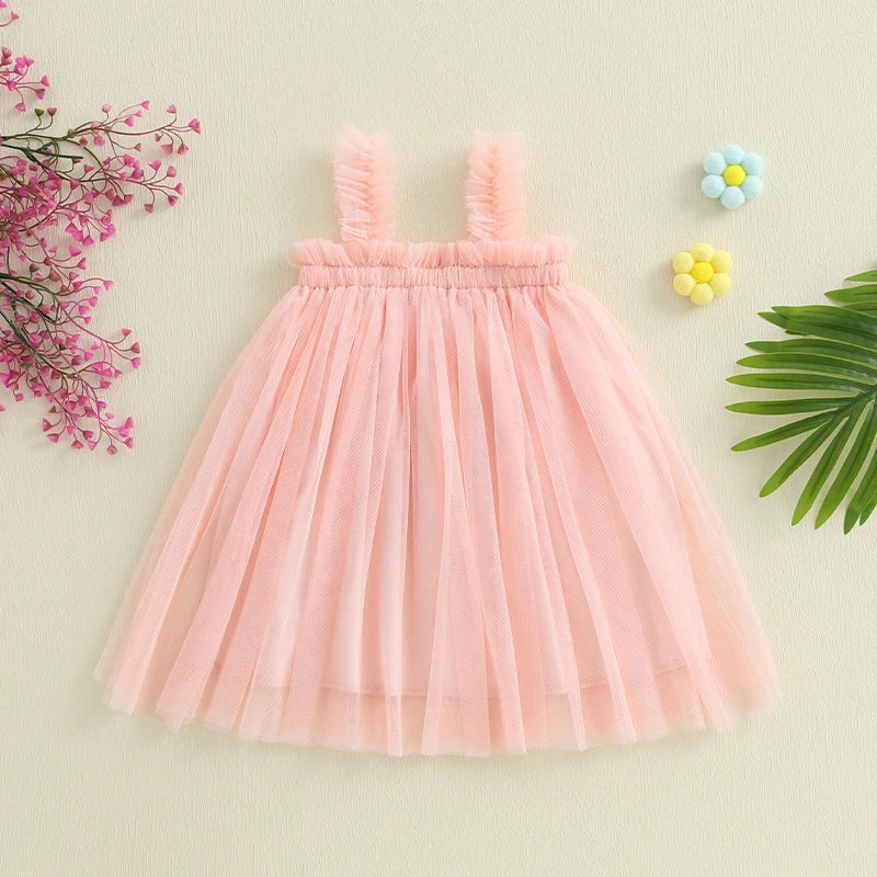 Vestido Infantil de Tule Lacinho