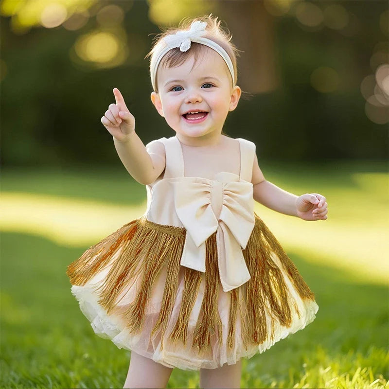 Body Infantil Feminino Laço Franjinha