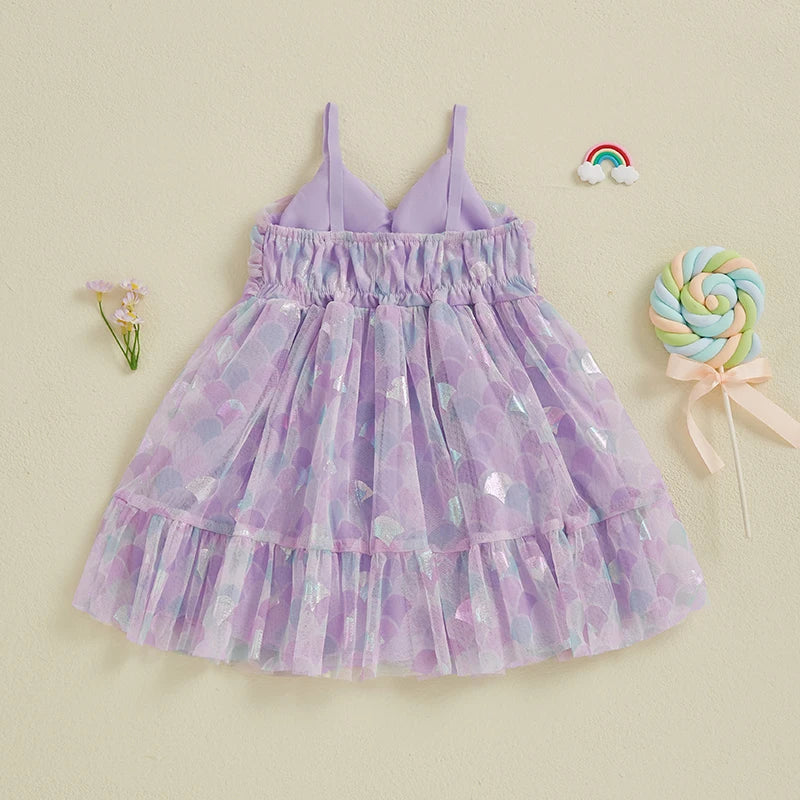Vestido Infantil Tulezinho Roxo