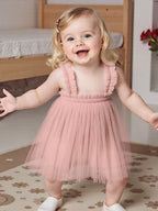Vestido Infantil de Tule Lacinho
