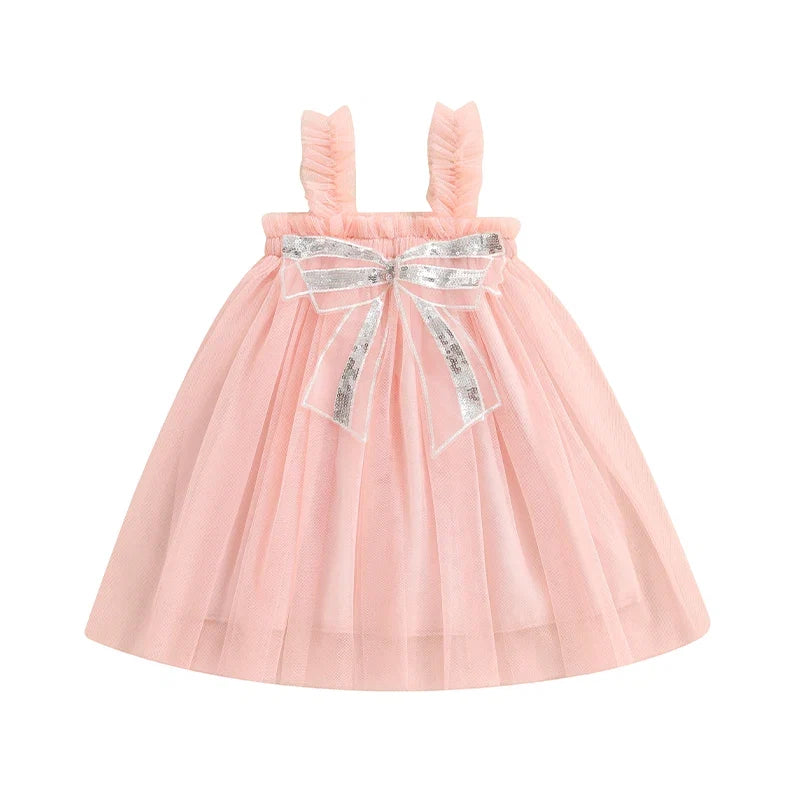Vestido Infantil de Tule Lacinho