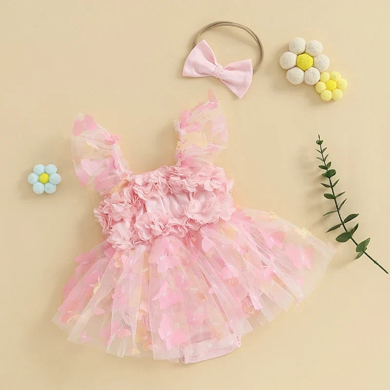 Body Infantil Feminino Rosa Floral