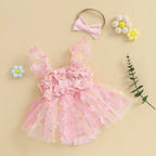 Body Infantil Feminino Rosa Floral