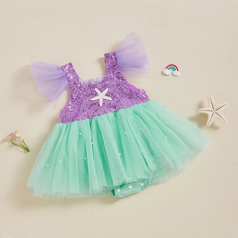 Body Infantil Vestidinho Sereia