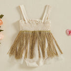 Body Infantil Feminino Laço Franjinha