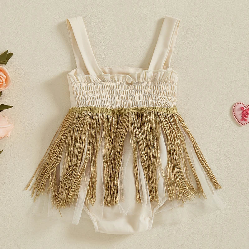 Body Infantil Feminino Laço Franjinha
