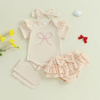 Conjunto Infantil Feminino Verão Lacinhos