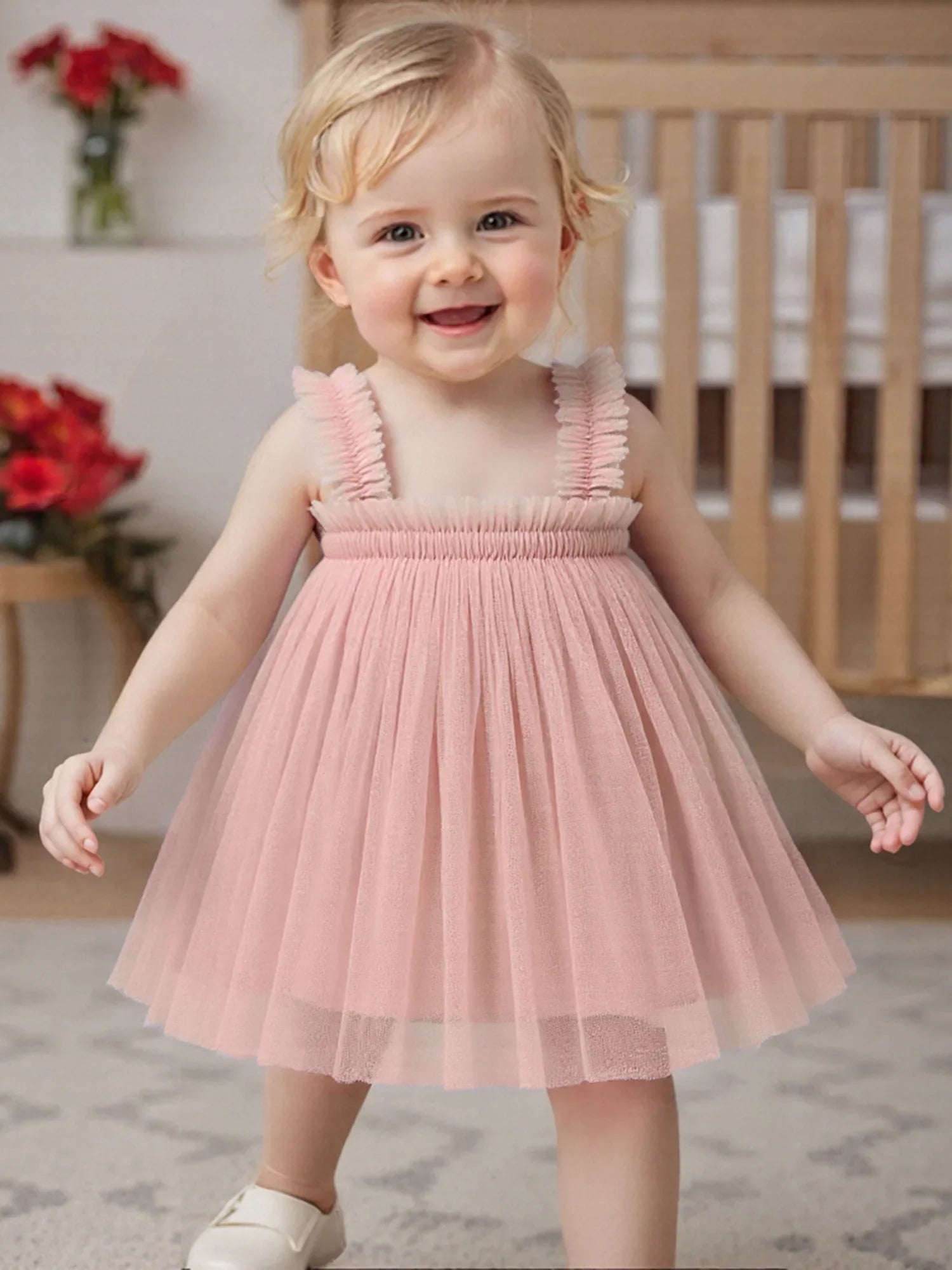 Vestido Infantil de Tule Lacinho