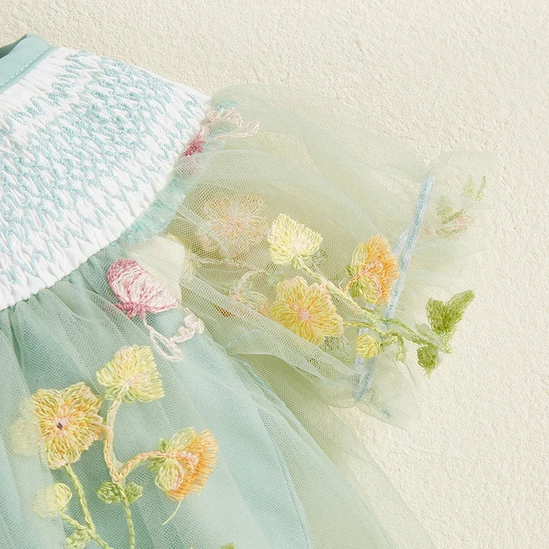 Body Infantil Feminino Tule Floral