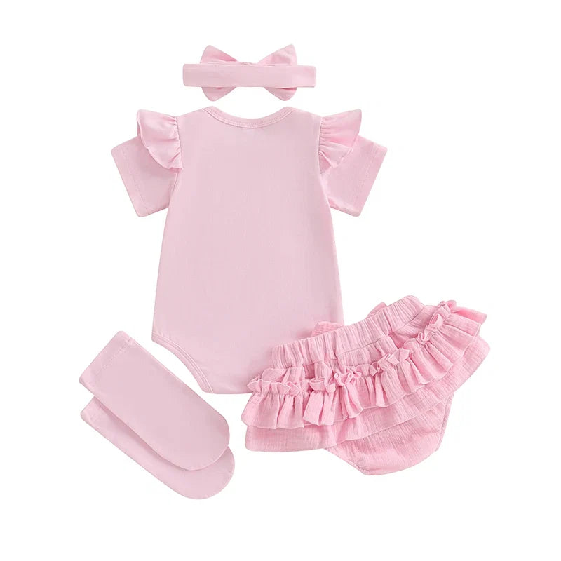 Conjunto Infantil Feminino Verão Lacinhos