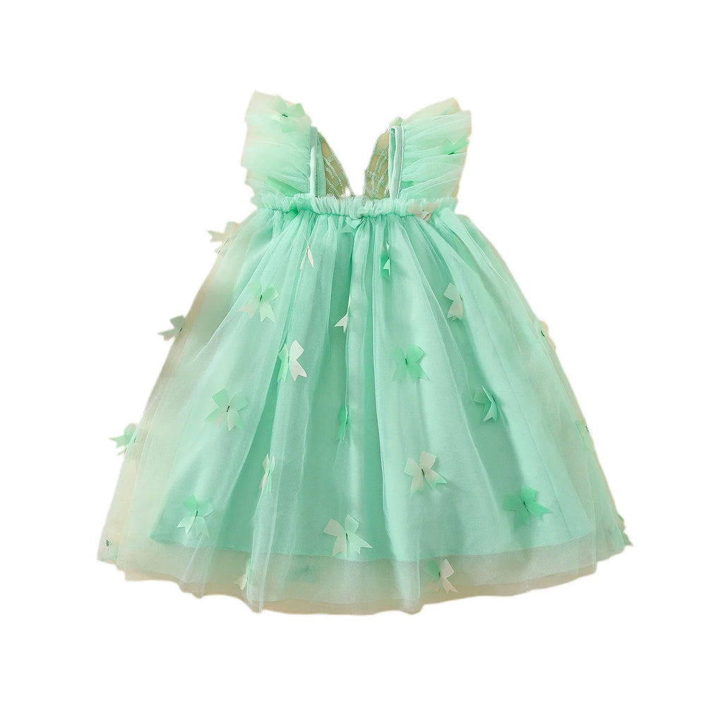 Vestido de Tule Infantil Asa Lacinhos