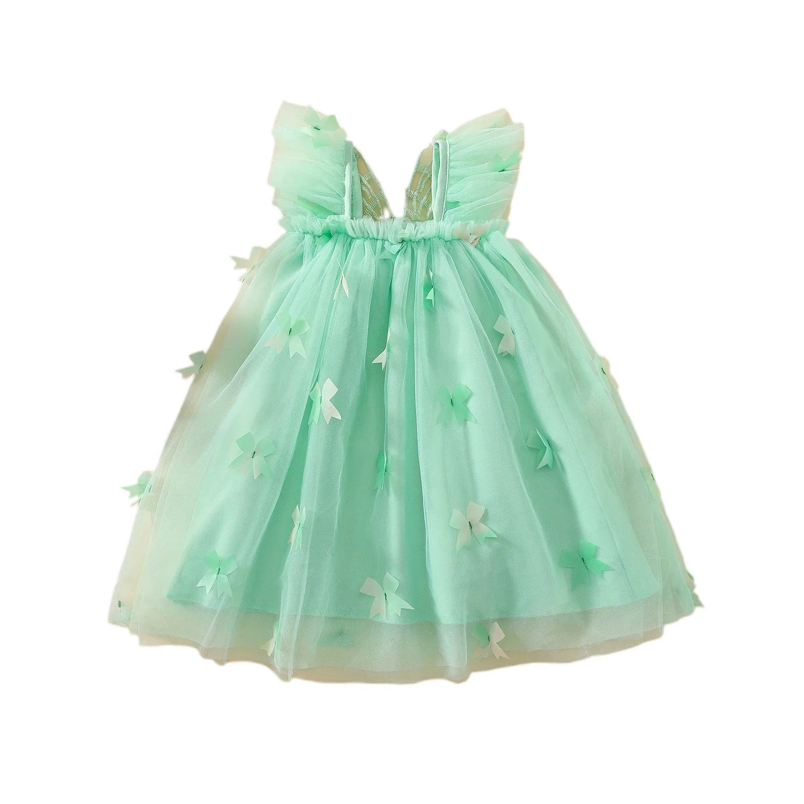 Vestido de Tule Infantil Asa Lacinhos
