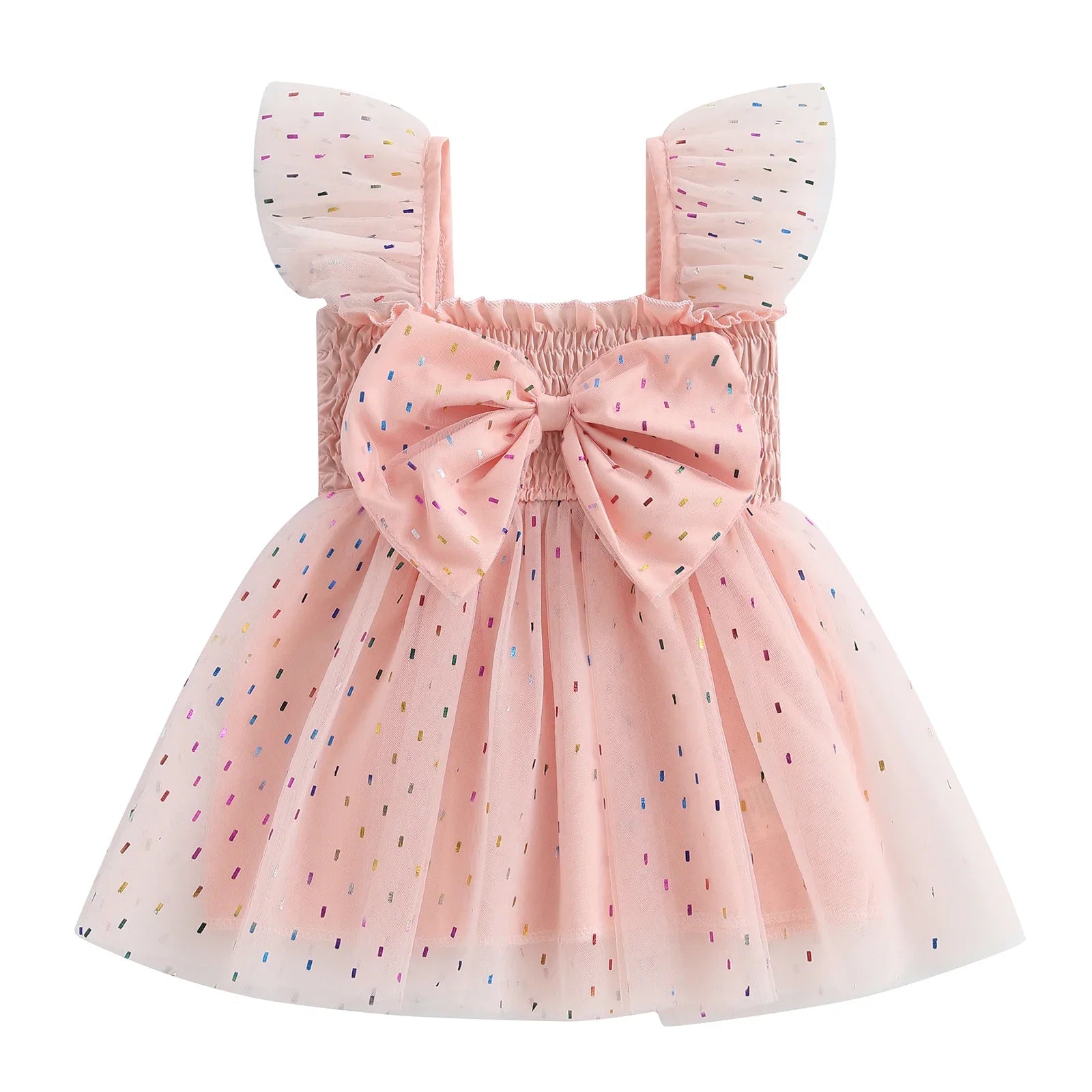 Vestido Infantil de Tule Lacinho