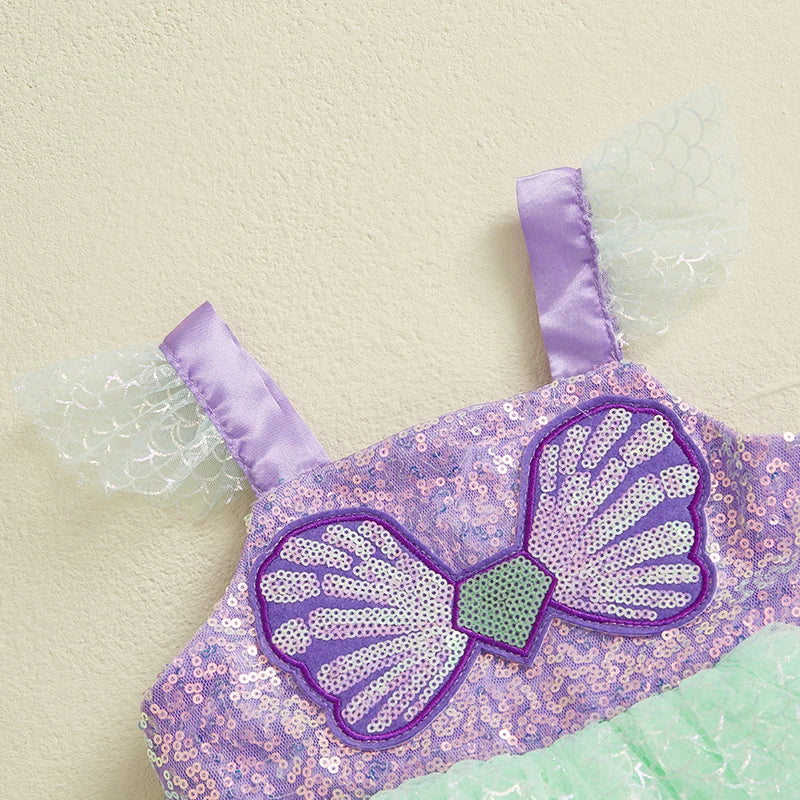 Vestido Infantil Sereia