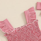 Vestido Infantil Xadrez Moranguinho