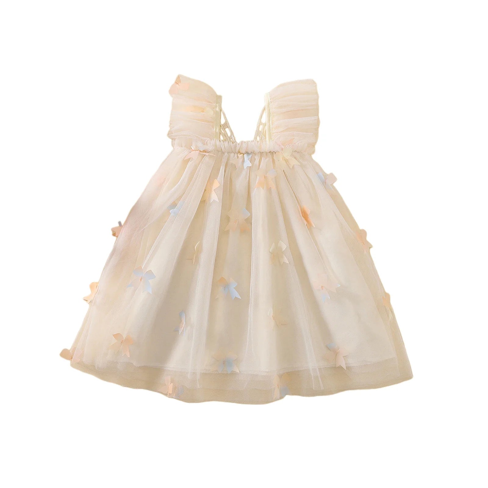 Vestido de Tule Infantil Asa Lacinhos